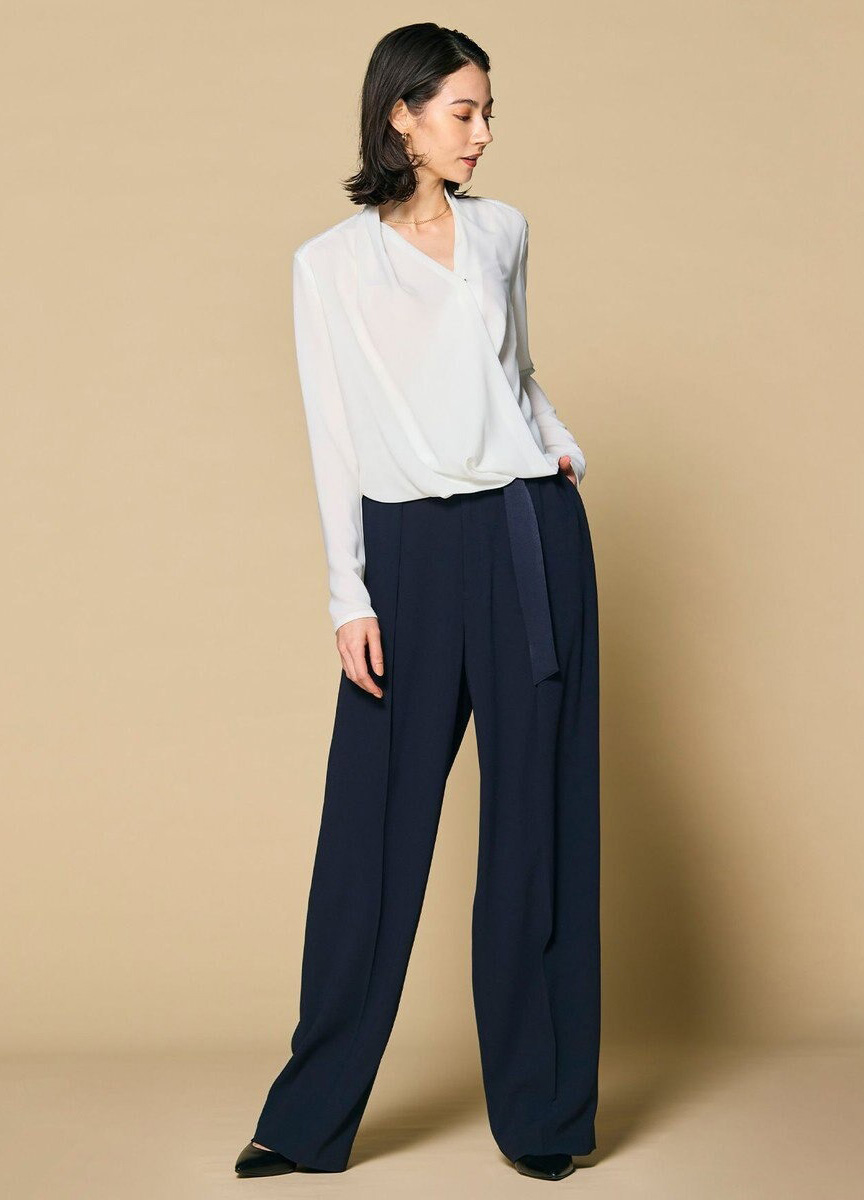 垂綴設計長袖襯衫